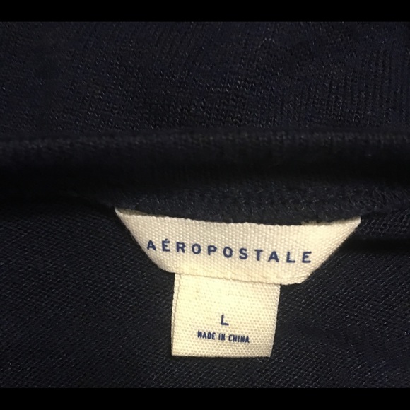 Aeropostale Blue cold shoulder sweater large - Picture 4 of 5